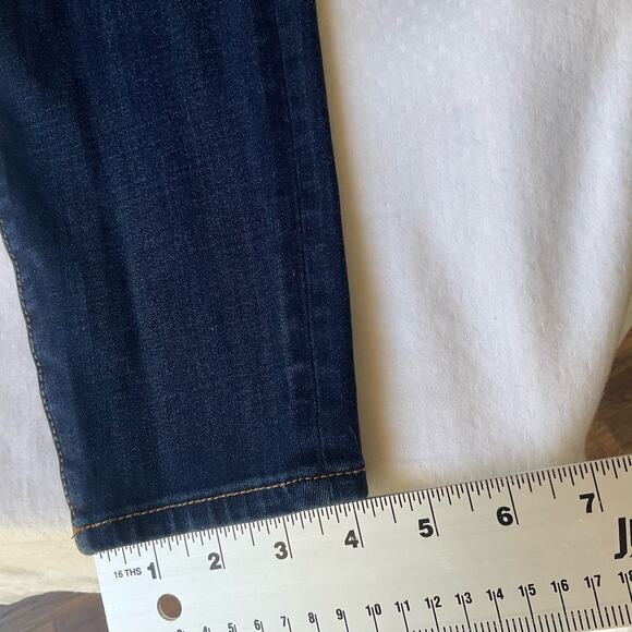American Eagle Outfitters Women’s Waxed Denim Skinny Jeans size 2 Short, Blue - Picture 4 of 10